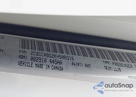 2019 Chrysler 300 300S from USA, damaged, VIN 2C3CCABG2KH508316